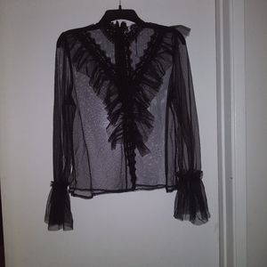 SOLD Victorian goth mesh top